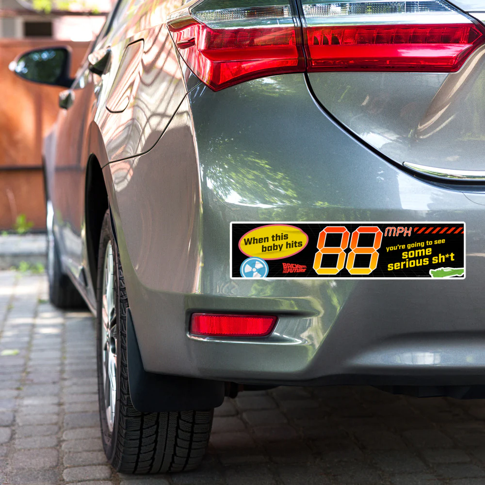 Back to the Future 88 MPH Bumper Sticker - Image 2