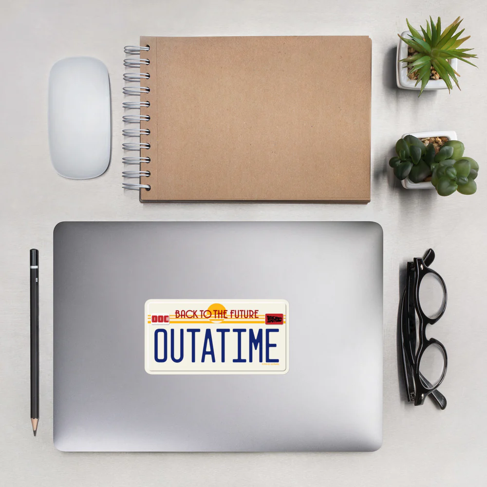 Back to the Future OUTATIME Die Cut Sticker - Image 2