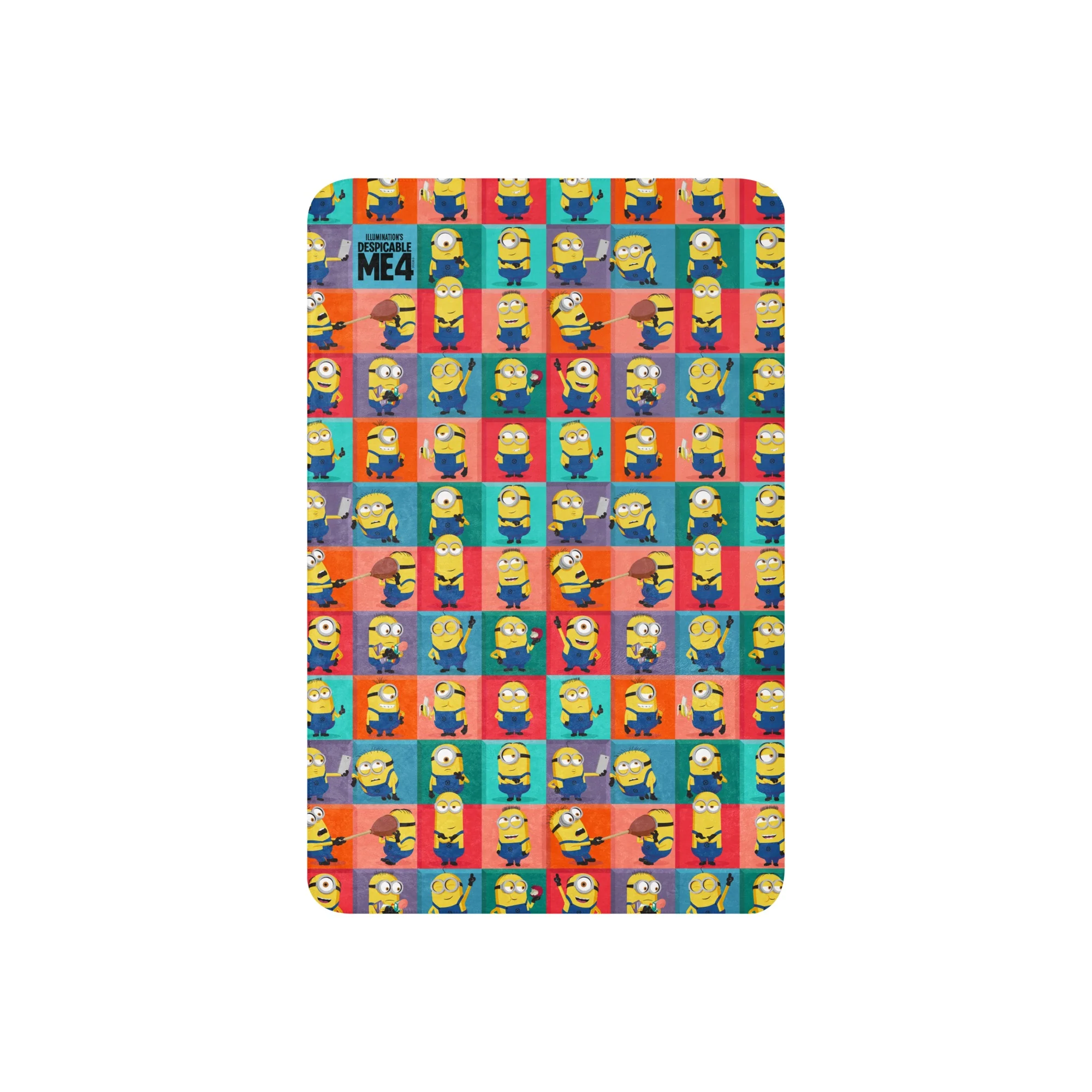 Despicable Me 4 Minion Pattern Sherpa Blanket - Image 7
