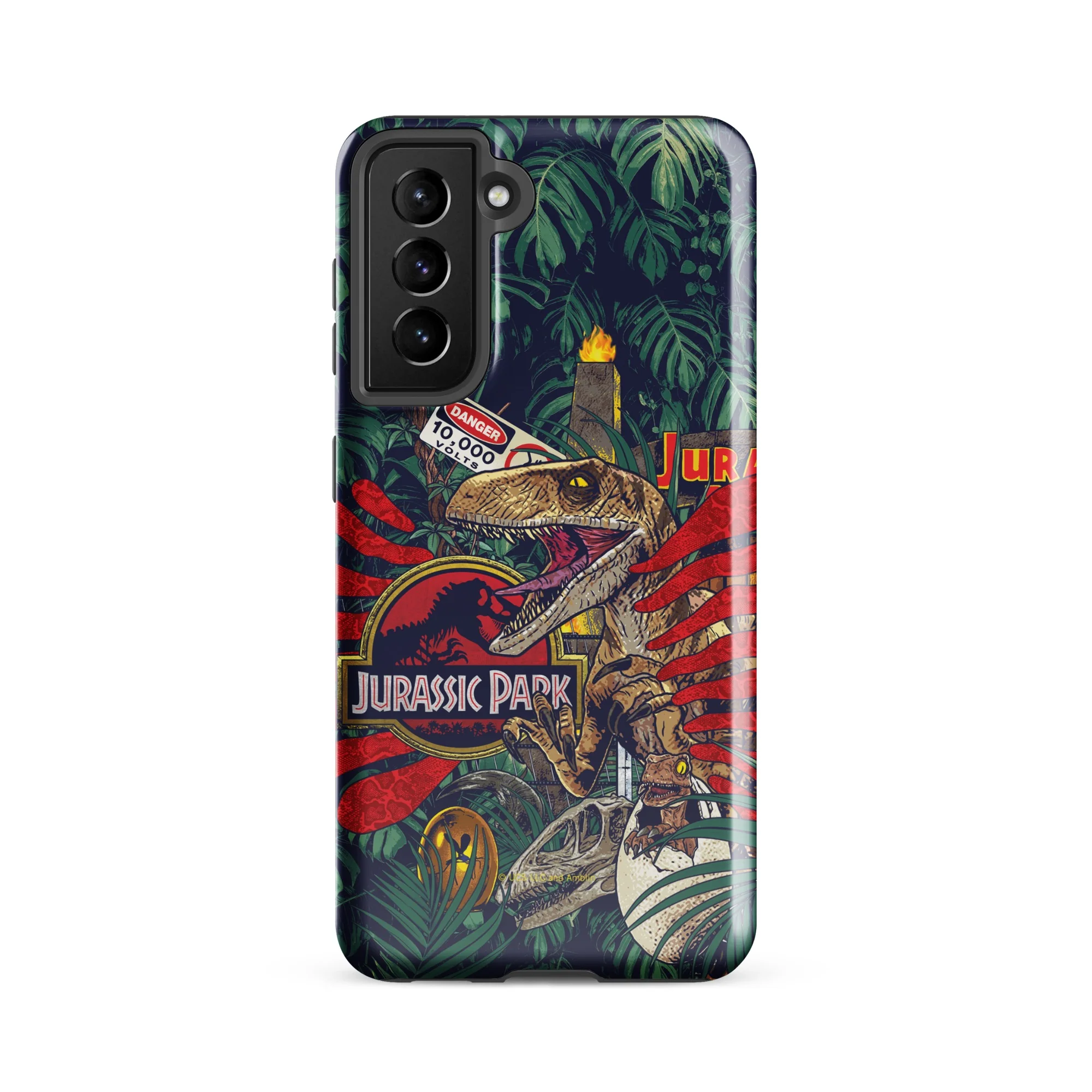 Jurassic Park Jungle Collage Samsung Tough Phone Case - Image 15