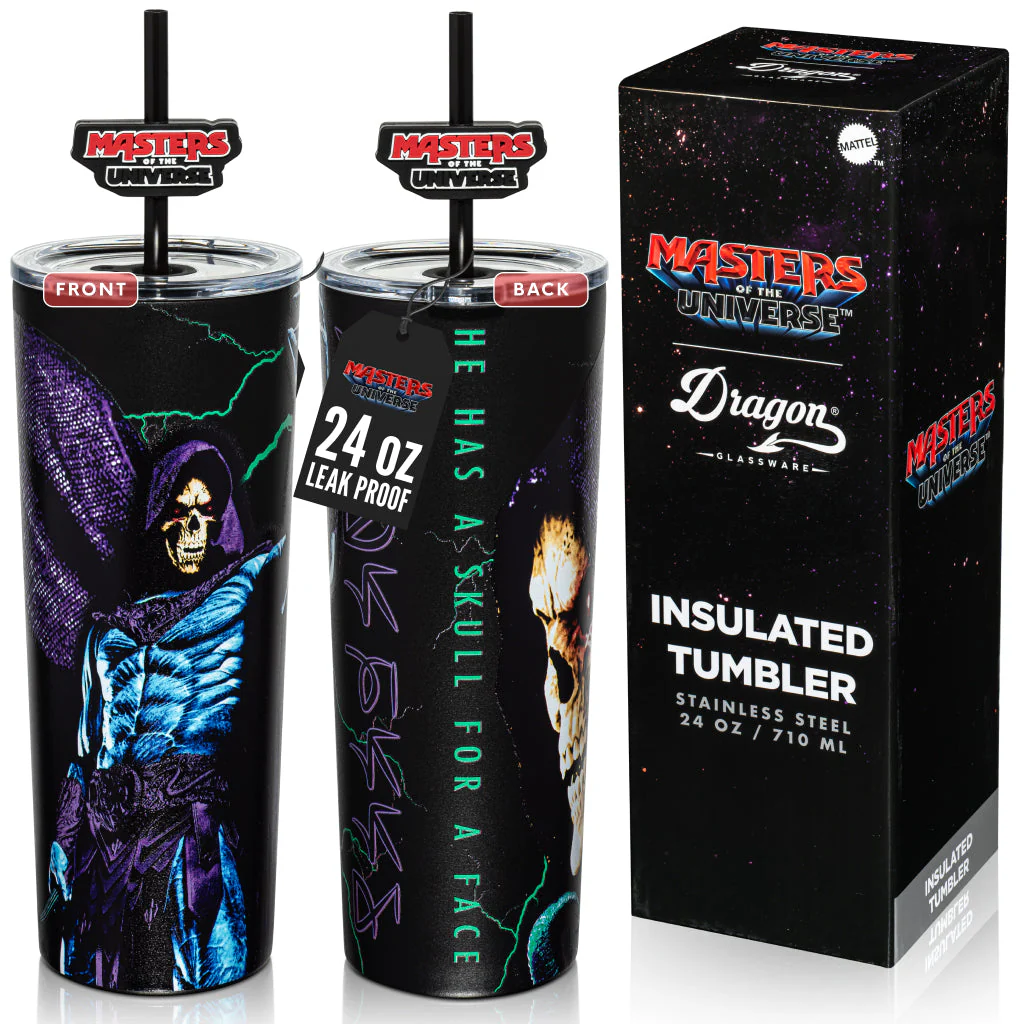 Masters of the Universe x Dragon Glassware Skeletor Tumbler