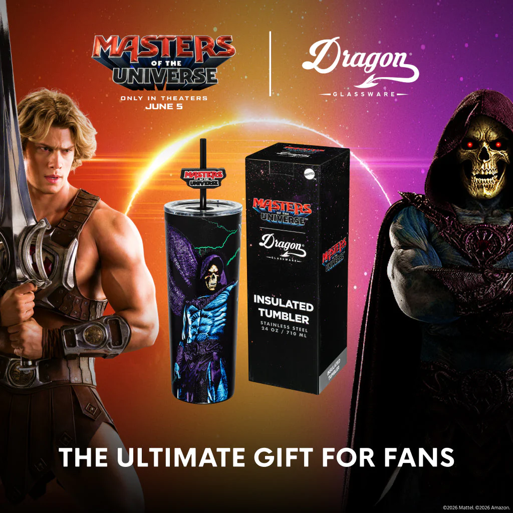 Masters of the Universe x Dragon Glassware Skeletor Tumbler - Image 6