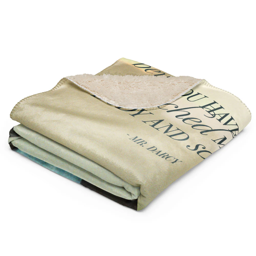 Pride & Prejudice You Have Bewitched Me Sherpa Blanket - Image 4