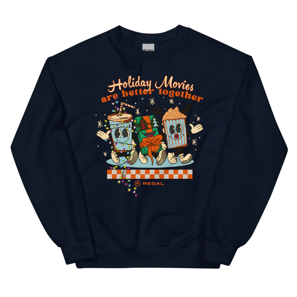 Regal Cinemas Holiday Movies Crewneck Sweatshirt