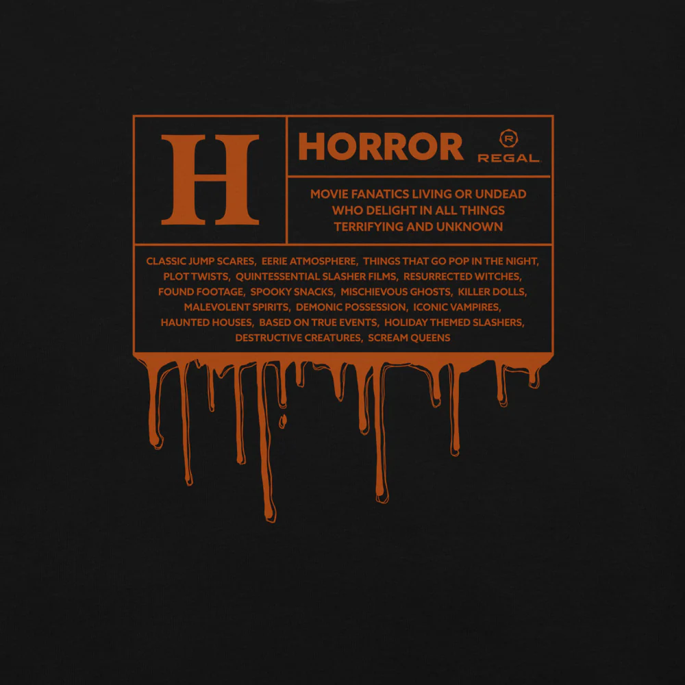 Regal Cinemas Horror Movie Rating Comfort Colors T-Shirt - Image 2