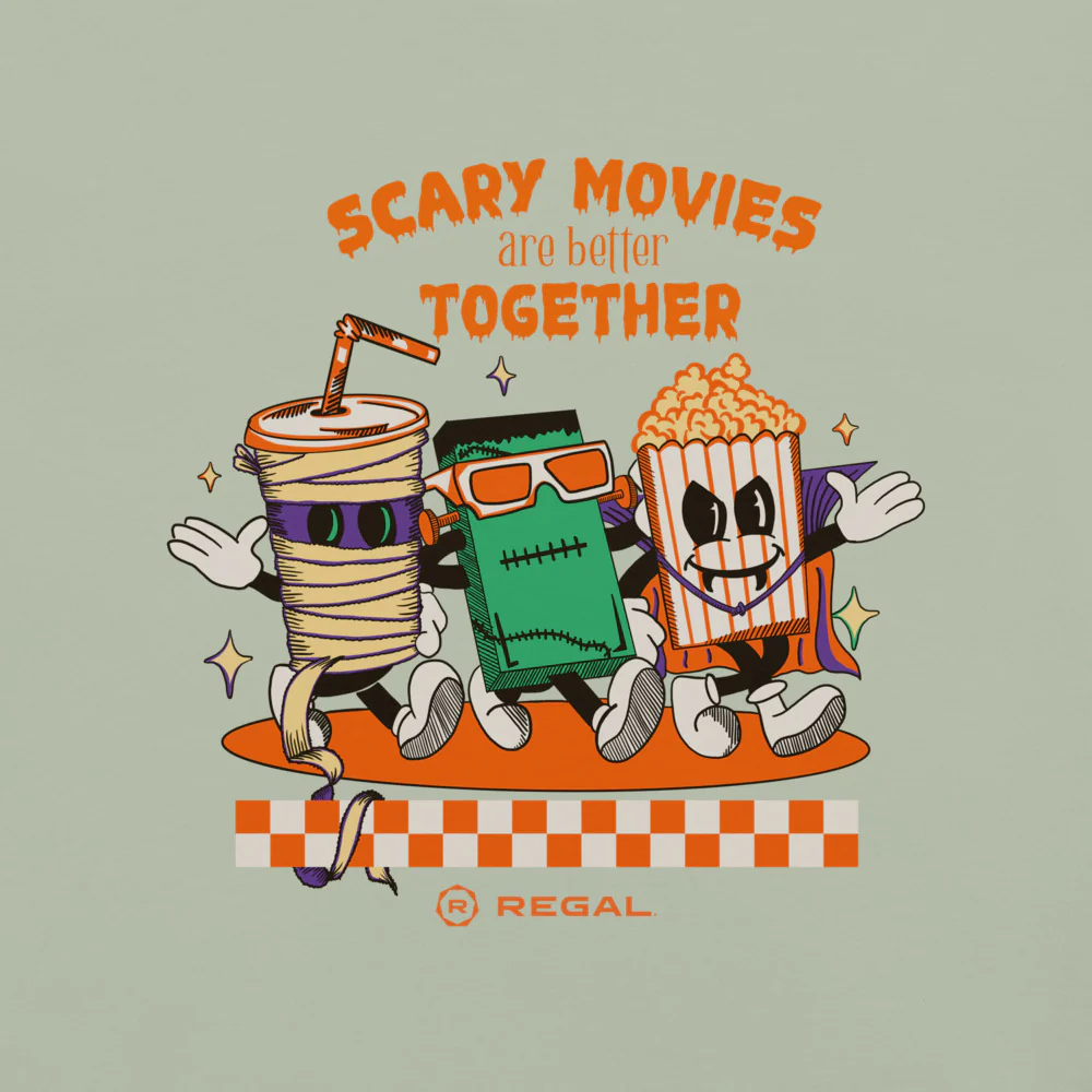 Regal Cinemas Scary Movies Comfort Colors T-Shirt - Image 2
