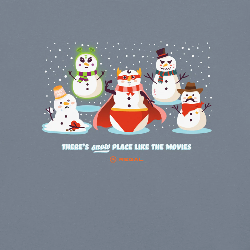 Regal Cinemas Snowmen Comfort Colors T-Shirt - Image 2