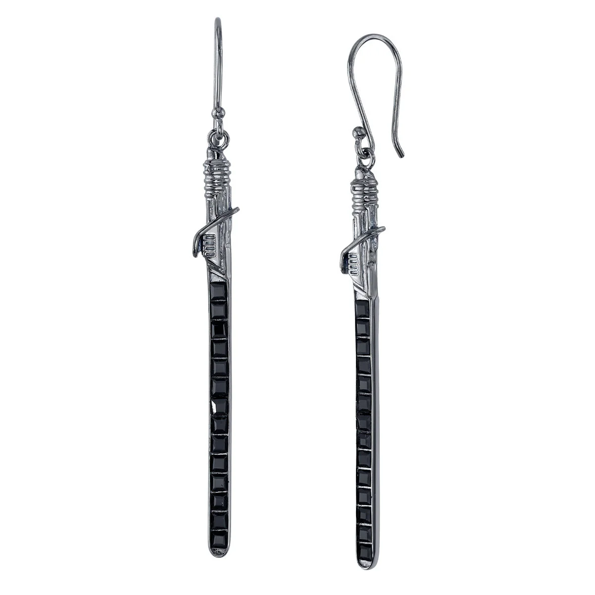Star Wars x RockLove Darksaber Crystal Lightsaber Earrings