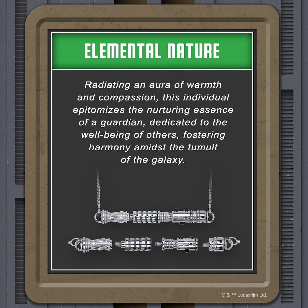 Star Wars x RockLove Elemental Nature Lightsaber Necklace - Image 2