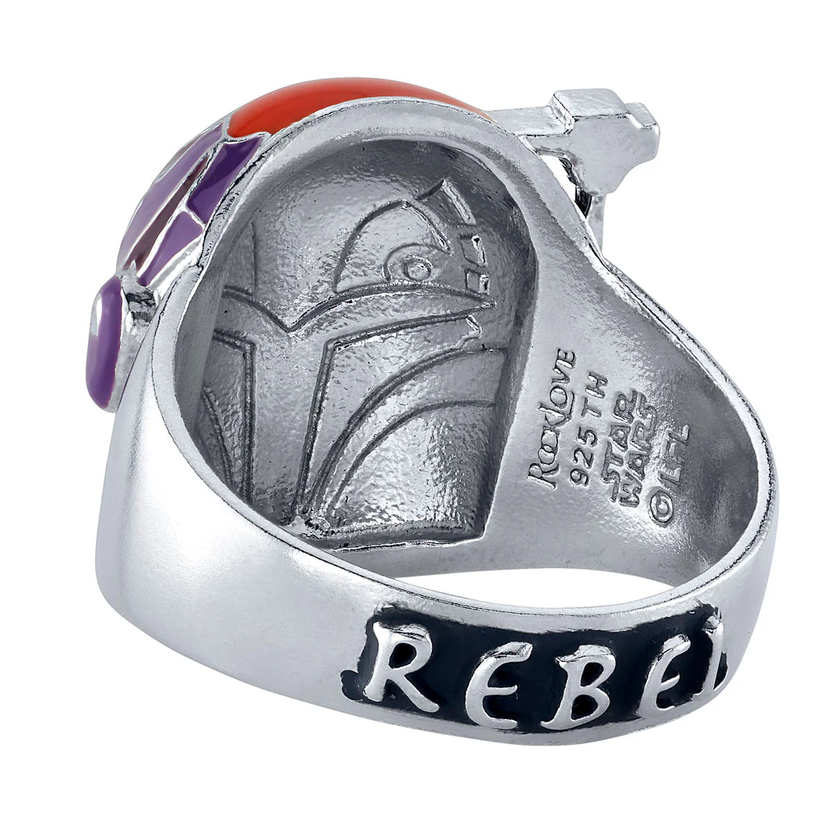 Star Wars x RockLove Sabine Wren Helmet Sterling Silver Ring - Image 4