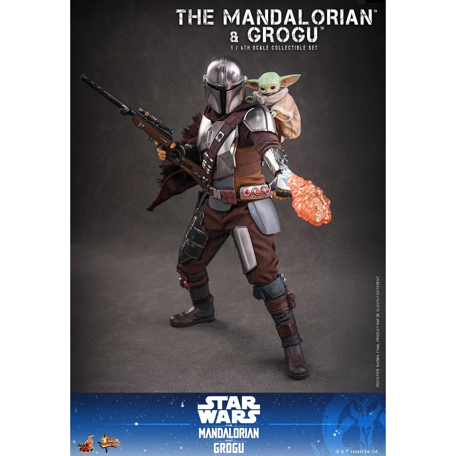 The Mandalorian The Mandalorian & Grogu 1/6th Scale Figure Set - Image 16