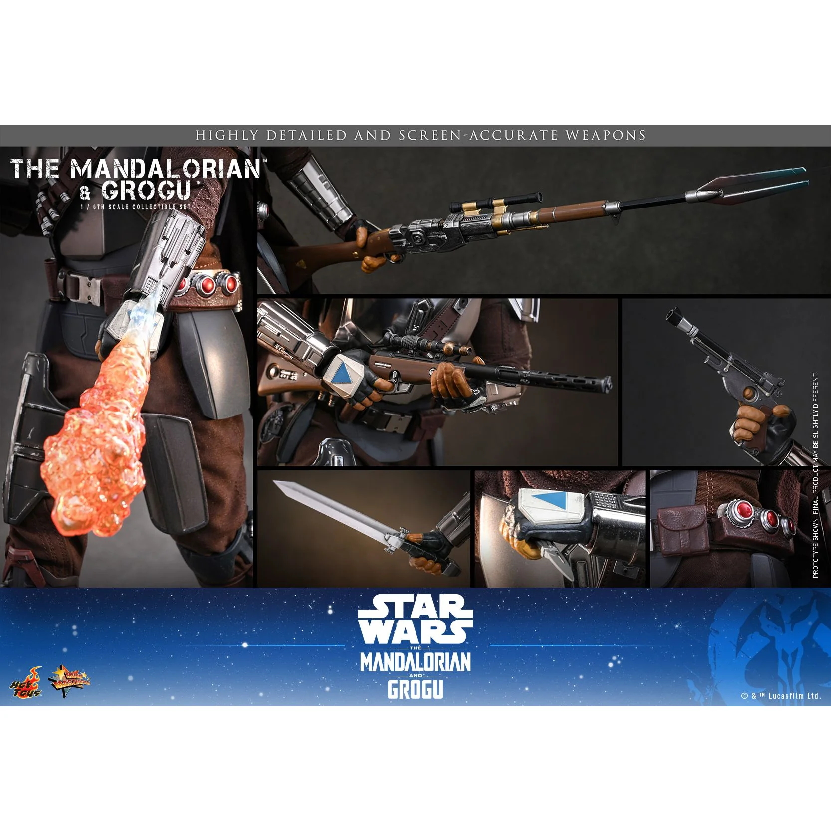 The Mandalorian The Mandalorian & Grogu 1/6th Scale Figure Set - Image 2