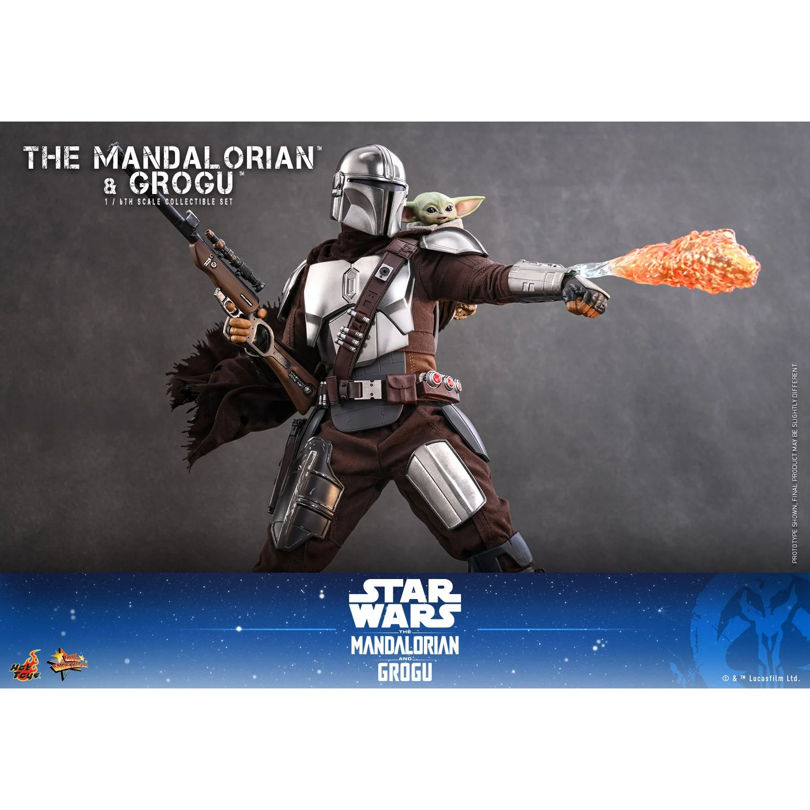 The Mandalorian The Mandalorian & Grogu 1/6th Scale Figure Set - Image 8