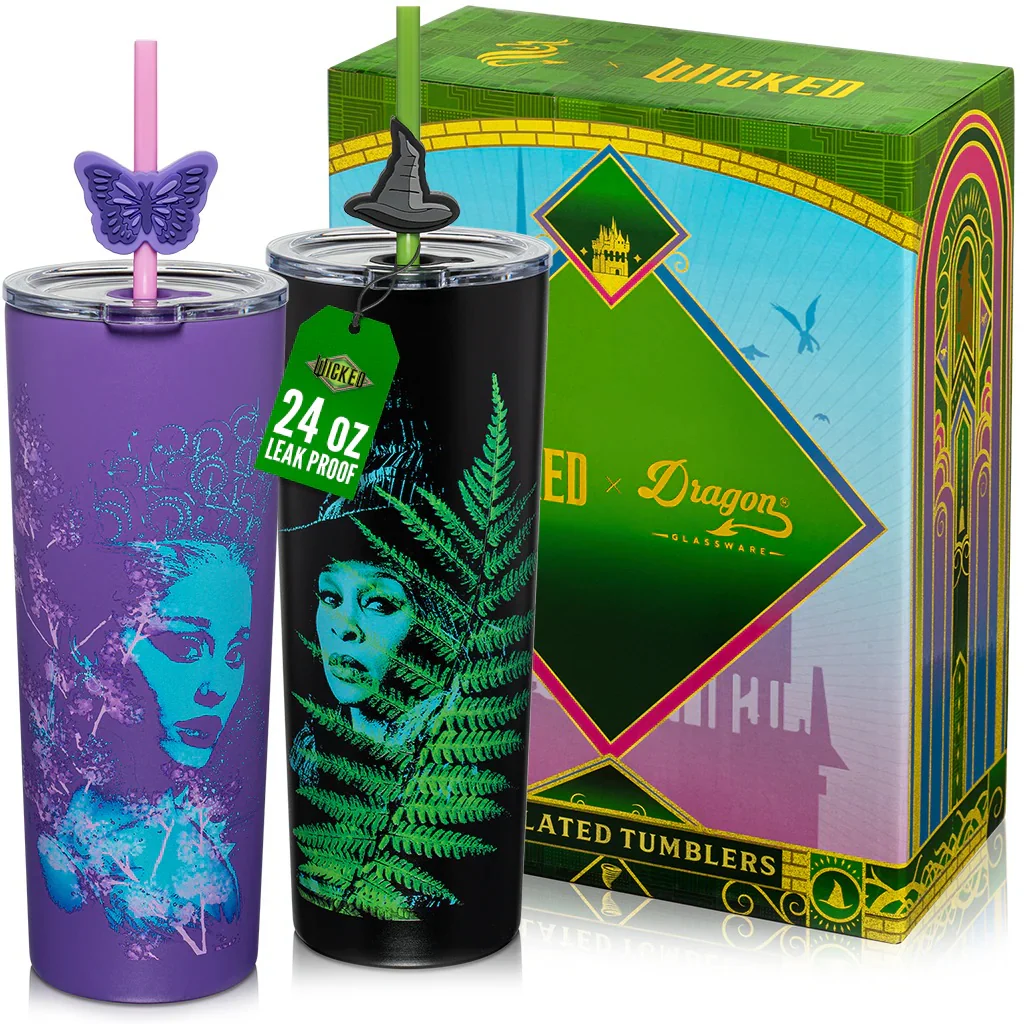 Wicked For Good Glinda & Elphaba Insulated Tumbler Set of 2
